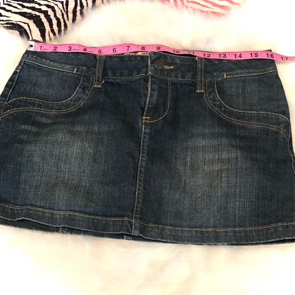 American Rag Cie Denim Mini Blue Jean Skirt - Picture 8 of 8